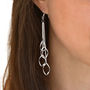 Sterling Silver Dangly Contessa Cascade Earrings, thumbnail 3 of 4