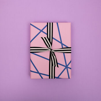 Luxury Pink And Blue Geometric Wrapping Paper, 5 of 7