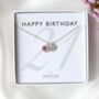 21st Birthday Gift For Her – Birthstone And Personalised 21 Number Charm Necklace, thumbnail 1 of 6