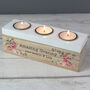 Floral Watercolour Personalised Tealight Box, thumbnail 3 of 5