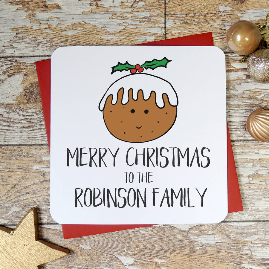 Personalised Family Christmas Card By Parsy Card Co