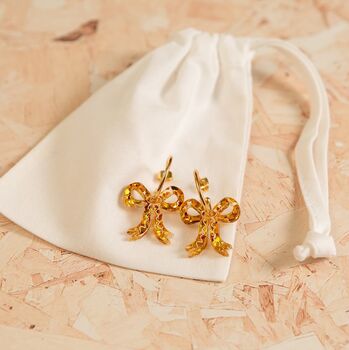 Bow Hoop Earrings – Christmas Jewellery Gift, 2 of 4