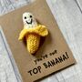 Top Banana Crochet Thank You Card Handmade, thumbnail 8 of 9