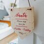 Personalised Santa Please Stop Here Wooden Sign, thumbnail 1 of 5