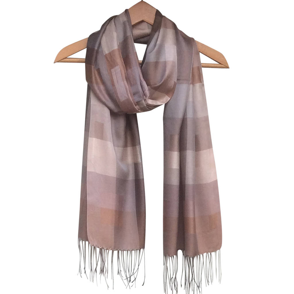 silk mix 'contemporary' scarf by wonderland boutique ...