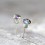 Mystic Topaz Stud Earrings, thumbnail 2 of 12