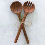 Acacia Salad Server Set Of Two Wooden Utensils, thumbnail 1 of 2