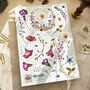 Watercolour Floral Vinyl Sticker Sheet, thumbnail 4 of 5