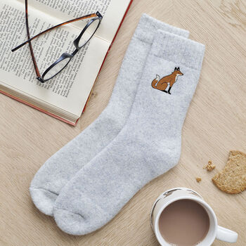 Countryside Fox Wool Socks Ideal Gift For Dog Walkers And Nature Enthusiasts, 2 of 11