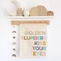 'Golden Slumbers Kiss Your Eyes' Fabric Banner, thumbnail 1 of 2