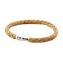 Mens Personalised Braided Cork Bracelet Natural, thumbnail 4 of 7