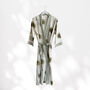 Palm Tree Print Cotton Dressing Gown Kimono, thumbnail 1 of 2