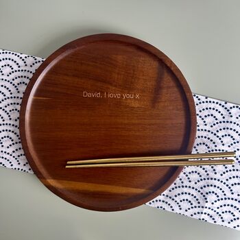 Personalised Wooden Sushi Plate, 3 of 3