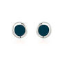 Petrol Blue Enamel Studs, thumbnail 1 of 3