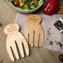 Eco Friendly Personalised Wooden Salad Servers, thumbnail 4 of 6