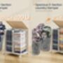 Laundry Sorter Basket With Wheels Lid, thumbnail 3 of 7