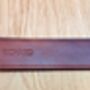 Personalised Date Leather Bookmark, Spanish Brown, thumbnail 3 of 10
