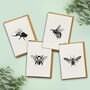 Plantable Seed Paper Cards Four Pack Bees, thumbnail 1 of 2
