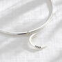Personalised Crescent Moon Bangle, thumbnail 3 of 8