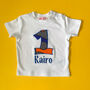 Personalised Birthday Number African Print Baby Top, thumbnail 1 of 8
