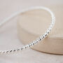 Sterling Silver Chunky Twist Bangle, thumbnail 3 of 4