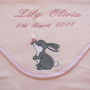 Personalised Embroidered Baby Blanket With Bunny Motif, thumbnail 4 of 4