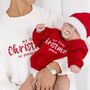 Baby's First Christmas Personalised Embroidered Sweatshirt With Optional Matching Mummy Jumper, thumbnail 1 of 7