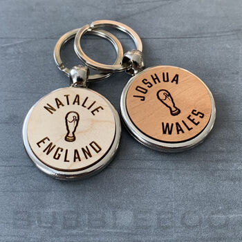 Personalised Wales World Cup Football Keyring, 5 of 6