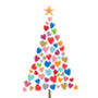 Sending Love At Christmas Tree Card, thumbnail 2 of 2