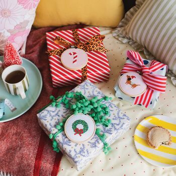 Christmas Wreath Cross Stitch Kit, 6 of 10