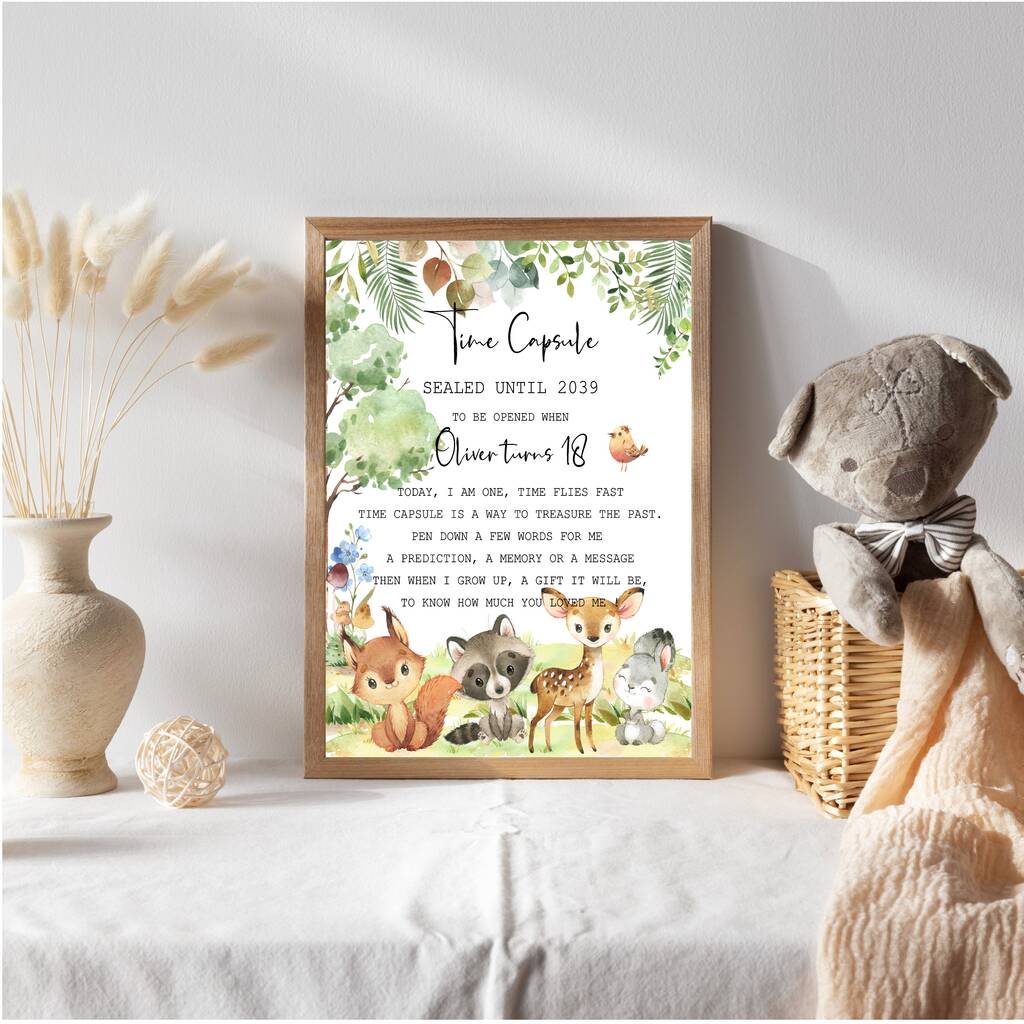 Personalised First Birthday Jungle Time Capsule Cards, 1 of 2