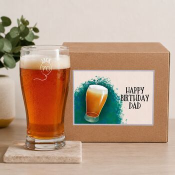 Engraved Pint Glass Personalised 70th Birthday Gift, 10 of 11