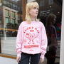 Lucky Day Fortune Cookies Unisex Pink Sweatshirt, thumbnail 2 of 4
