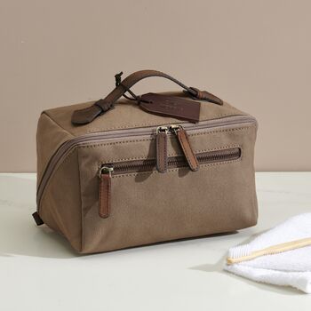 Personalised Canvas Lay Flat Wash Bag, 2 of 4