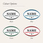 Rugby Ball Style Personalised Metal Sign, thumbnail 3 of 3