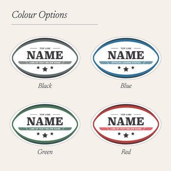 Rugby Ball Style Personalised Metal Sign, 3 of 3