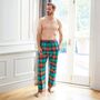 Men's 'Acorn Squash' Check Brushed Cotton Pyjama Trousers, thumbnail 1 of 4