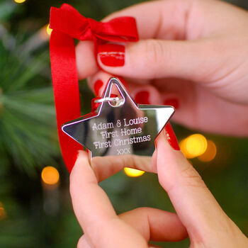 Personalised Christmas Star Tree Decoration, 2 of 9