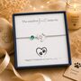 Personalised Dog Paw Print Bracelet Engraved With Birthstone, thumbnail 3 of 8