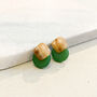 Statement Marbled Resin Stud Earrings, thumbnail 1 of 2