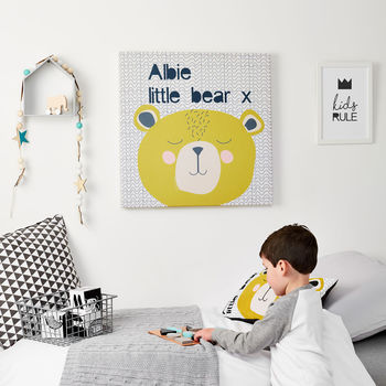 Children's Personalised Scandi Bear Cushion, 3 of 4