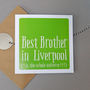 Personalised 'Best Brother In' Card, thumbnail 1 of 1