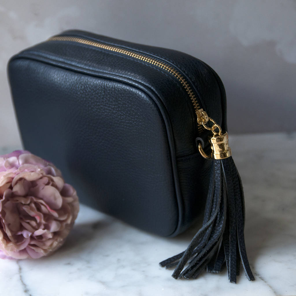 personalised cross body box leather handbag by grace & valour ...