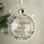 Personalised First Christmas As… Glass Bauble, thumbnail 4 of 4