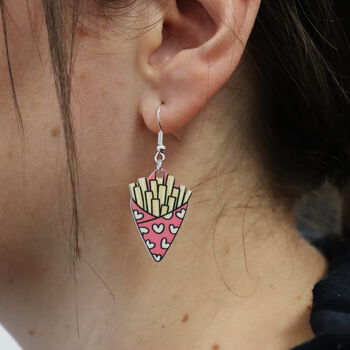 Fries Before Guys Dangly Acrylic Earrings, 4 of 12