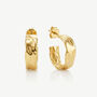 Gold Or Silver Small Textured Hoop Earrings, thumbnail 1 of 5