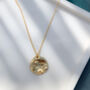 Handmade Silver And Gold Vermeil Serenity Coin Necklace, thumbnail 3 of 6