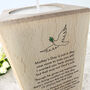 Personalised Happy Heavenly Mother's Day Wooden Tea Light Holder 13cm, thumbnail 2 of 5