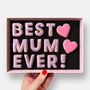 Vegan Best Mum Ever Message Iced Biscuits Mother's Day Letterbox Gift, thumbnail 1 of 11