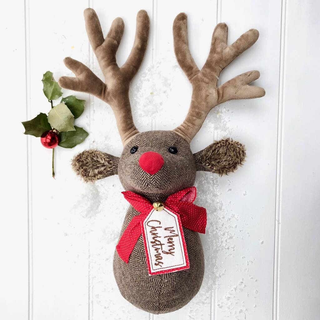 Christmas Reindeer Wall Mounted Head, 1 of 5